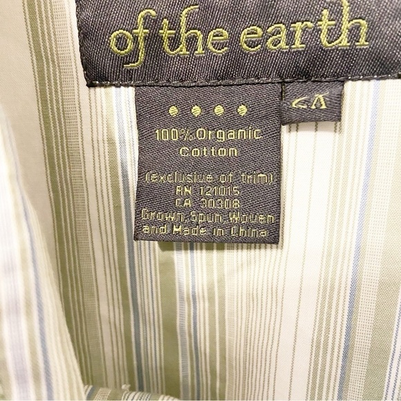 NWTs of the earth | 100% Organic Cotton Senna Strip Button Down Size 2X - Picture 4 of 8